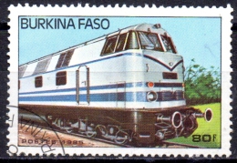 BURKINA FASO 1985 Trains -  80f - Diesel Passenger Locomotive FU - Burkina Faso (1984-...)