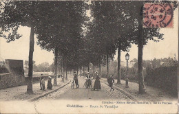CPA RARE CHATILLON ROUTE DE VERSAILLES CPA ANIMEE - Châtillon