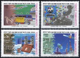 TURKEY 1990 (**) - Mi. 2910-13, Turkish Mail, Telephone, Telegraph Service - Ongebruikt