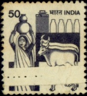 AGRICULTURE-DAIRY FARM-ANIMAL HUSBANDRY-PRE PRINTING FOLD-MODERN INDIAN ERRORS-SCARCE-MNH- E7-65 - Plaatfouten En Curiosa