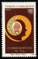 TURKEY 1993 (**) - Mi. 3008, 70th Anniversary Of The Republic - Nuovi