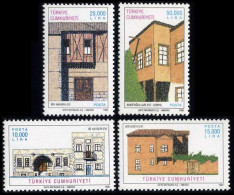 TURKEY 1996 (**) - Mi. 3081-84, Traditional Turkish Houses (4th/5 Issue) - Unused Stamps