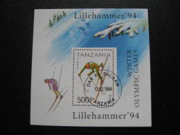 JO59  SC# 1208  Olympique Olympic Games; Tanzanie    Bloc Feuillet Souvenir Sheet - Invierno 1994: Lillehammer