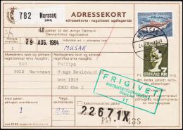 1981. Codfish. 25 Kr. NARSSAQ 24.9.1984. ADRESSEKORT. (Michel: 129) - JF175439 - Gebruikt