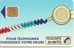 CARTE-PUBLIC-Ko3B.610-120U-SC3-OFFSET GLACEE-Puce 7 Noire-6Pe-CORDON BLEU--TBE - Telefonschnur (Cordon)