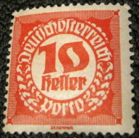 Austria 1920 Postage Due 10h - Mint - Taxe