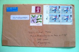 Great Britain 2010 Cover To Nicaragua - Flower Ice Skating Machin - Cartas & Documentos