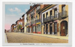 LE CHAMBON FOUGEROLLES - RUE GAMBETTA - CARTE FORMAT CPA NON VOYAGEE - Le Chambon Feugerolles