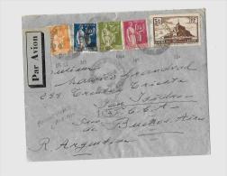 13 – B. Du Rh. « MARSEILLE »  LSE  - Tarif P.A. « ARGENTINE » à 10F. - 1927-1959 Cartas & Documentos