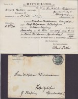 France ALBERT NADLER, Achitekt STRASSBOURG In Elsass 1911 Mitteilung & Brief Cover - 1900 – 1949