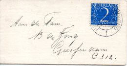 PAYS-BAS. N°458 De 1946 Sur Enveloppe Ayant Circulé. - Cartas & Documentos