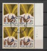 BELGIE BELQIQUE Blok Van 4 1610 Bloc De 4 PLAAT 2 - Used Stamps
