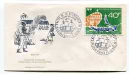 POLYNESIE FRANCAISE - Enveloppe PJ - Tricentenaire De La Découverte De Tahiti - Wallis - N° YT PA 22 Du 6 Avril 1968 - FDC