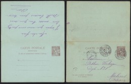 MONACO / 1899 ENTIER POSTAL DOUBLE - REPONSE PAYEE POUR LA BELGIQUE / COTE 60  € (ref 6302) - Entiers Postaux