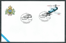 1999 SAN MARINO BUSTA SPECIALE ANNULLO AUTO AUDI - R99 - FDC