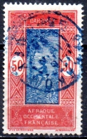 DAHOMEY 1913 Native Climbing Palm -  50c - Blue And Red FU - Used Stamps
