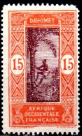 DAHOMEY 1913 Native Climbing Palm -  15c - Purple And Brown MH - Unused Stamps