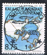 2004 - GROENLANDIA / GREENLAND - CINQUANTENARIO DEL COLLEGAMENTO AEREO CON LA DANIMARCA - USATO / USED. - Usados