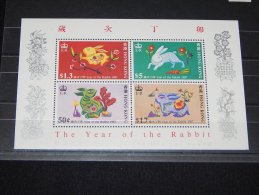 Hong Kong - 1987 Year Of The Rabbit Block MNH__(TH-9405) - Unused Stamps