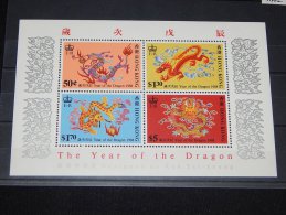 Hong Kong - 1988 Year Of The Dragon Block MNH__(TH-9862) - Ungebraucht