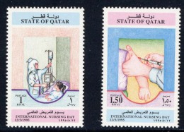 1995 QATAR International Nursing Day Complete Set 2  Values MNH   (Or Best Offer) - Qatar