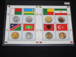 Switzerland (UN Geneva) - 2008 Flags And Coins Kleinbogen MNH__(TH-9715) - Hojas Y Bloques