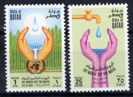 1994 QATAR World Water Day Complete Set 2 Values  MNH     (Or Best Offer) - Qatar