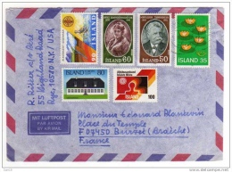 ISLANDE 1978 ENVELOPPE BEL AFFRANCHISSEMENT COMPOSE - Lettres & Documents