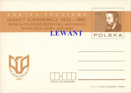 W POLAND - 1973.10.13. Cp 591 Year Polish Science - Lukasiewicz Inventor Of The Kerosene Lamp - Enteros Postales