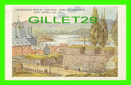 QUÉBEC - THE REMPARTS NEAR ST JOHN GATE, FROM THE DRAWING BY LIEUT. SITWELL, R. E. 1871 - THE MORTIMER CO - - Québec - La Citadelle