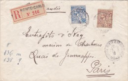 MONACO  LETTRE RECOMMANDEE   CACHET D'ARRIVEE - Cartas & Documentos