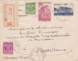 MONACO  LETTRE RECOMMANDEE  1939 - Cartas & Documentos