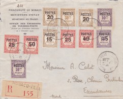 MONACO  LETTRE RECOMMANDEE  CACHET D'ARRIVEE - Lettres & Documents