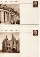 TCHECOSLOVAQUIE 2 ENTIERS POSTAUX ILLUSTRES DIFFERENTS - Cartes Postales