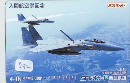 CARTE PREPAYEE JAPON * MILITAIRY AVION  (392) TK Flugzeuge * Vliegtuig * Airplane * Aeroplanos * PHONECARD JAPAN - Armée