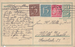INFLA  Ganzsache P 140 I + ZFr. 160, 166, 180, Postreiter, Gestempelt: Altona 25.7.1922 - Other & Unclassified