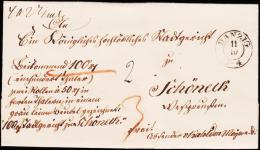 1865. DANZIG 11 10. To Schöneck. Interesting Object Possible A Value Letter.  (Michel: ) - JF175544 - Briefe U. Dokumente