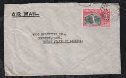 Trinidad Ca 1938 Airmail Cover To LEWISTON USA 60c Waterfall - Trinidad & Tobago (...-1961)