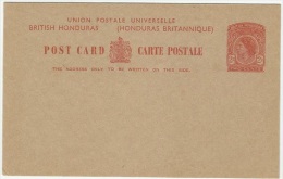 British Honduras 1952 Postal Stationery Correspondence Card - Honduras Britannique (...-1970)