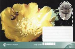 Lote TP32-5,  Cuba, 2011, Entero Postal, Postal Stationary, Flor, Abeja, Flower, Bee, Flora, Fauna - Cartoline Maximum