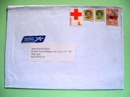 Netherlands 2012 Cover To Nicaragua - Red Cross - Cancer - Queen - Brieven En Documenten