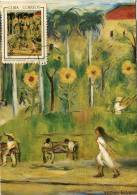 Lote TP36, Cuba, Tarjeta Maxima. Maximun Card, Paisaje Con Girasoles, Pintura, Paint, Woman, Not Perfect - Cartes-maximum