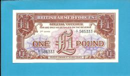 GREAT BRITAIN - 1 Pound - ND ( 1956 ) - Pick M 29 - UNC. - Canal SUEZ Crisis - Third Series - British Armed Forces - British Troepen & Speciale Documenten