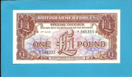 GREAT BRITAIN - 1 Pound - ND ( 1956 ) - Pick M 29 - UNC. - Canal SUEZ Crisis - Third Series - British Armed Forces - Fuerzas Armadas Británicas & Recibos Especiales
