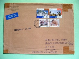 Poland 2012 Cover To Nicaragua - European Union - Church Building Horse Statue - Briefe U. Dokumente