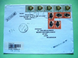Romania 2011 Registered Cover To Nicaragua - Ceramic Pottery - Briefe U. Dokumente