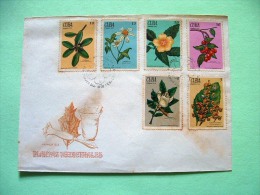 Cuba 1970 FDC Cover Flowers And Fruits - Rusty - Brieven En Documenten