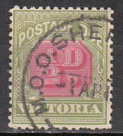 Victoria   Scott No.  J25    Used     Year  1905      Wmk 13 - Gebraucht