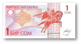 KYRGYZSTAN - 1 Som - ND ( 1993 ) - P 4 - UNC. - Série 3/CH - 2 Scans - Kirgizïe