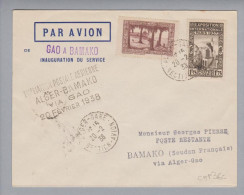 Algerien 1938-02-20 Erstpostflug Alger - Bamako - Brieven En Documenten